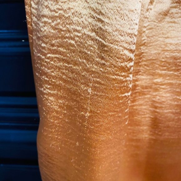 Anthropologie Maeve Gold Metallic Neck Tie Tank - Picture 7 of 8